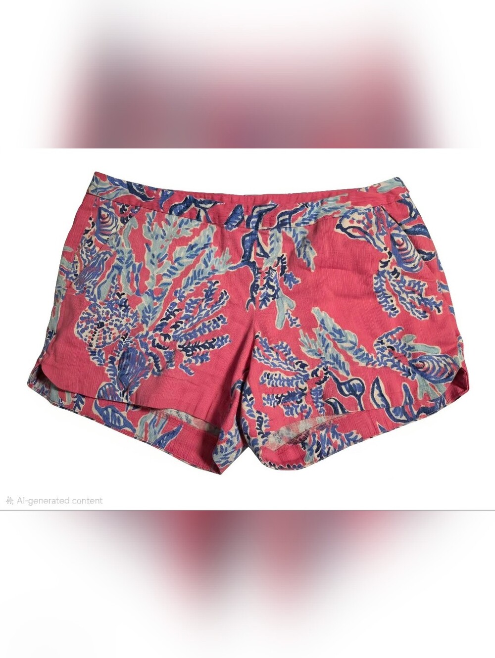 Lilly Pulitzer Coral Pink Botanical Print Shorts
